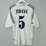 Shop 2001/02 REAL MADRID ZIDANE #5 HOME SHIRT (L) ADIDAS, classic football shirts, vintage football shirts & retro soccer jerseys at Cult Kits