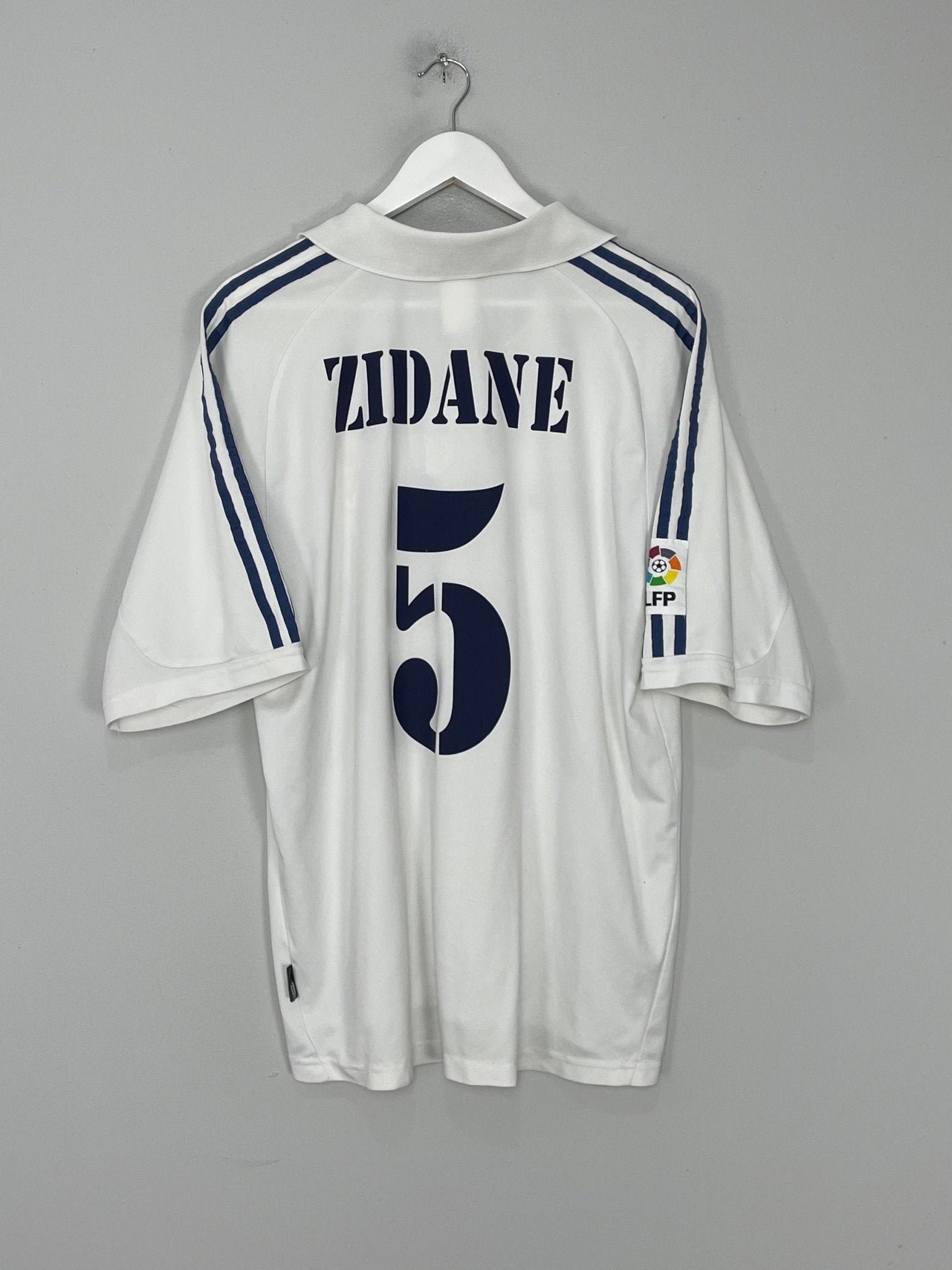 Shop 2001/02 REAL MADRID ZIDANE #5 HOME SHIRT (L) ADIDAS, classic football shirts, vintage football shirts & retro soccer jerseys at Cult Kits