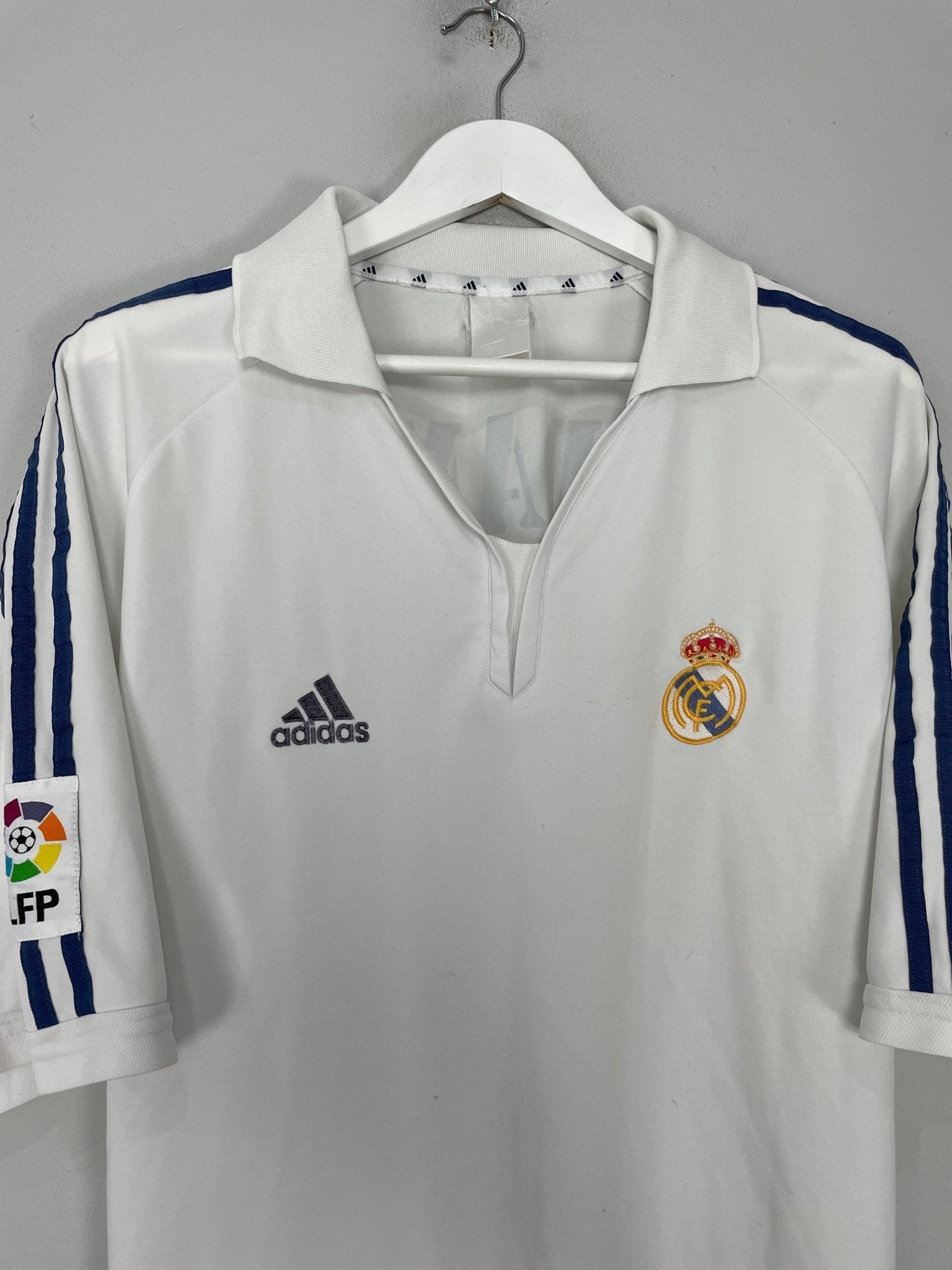 Shop 2001/02 REAL MADRID ZIDANE #5 HOME SHIRT (L) ADIDAS, classic football shirts, vintage football shirts & retro soccer jerseys at Cult Kits