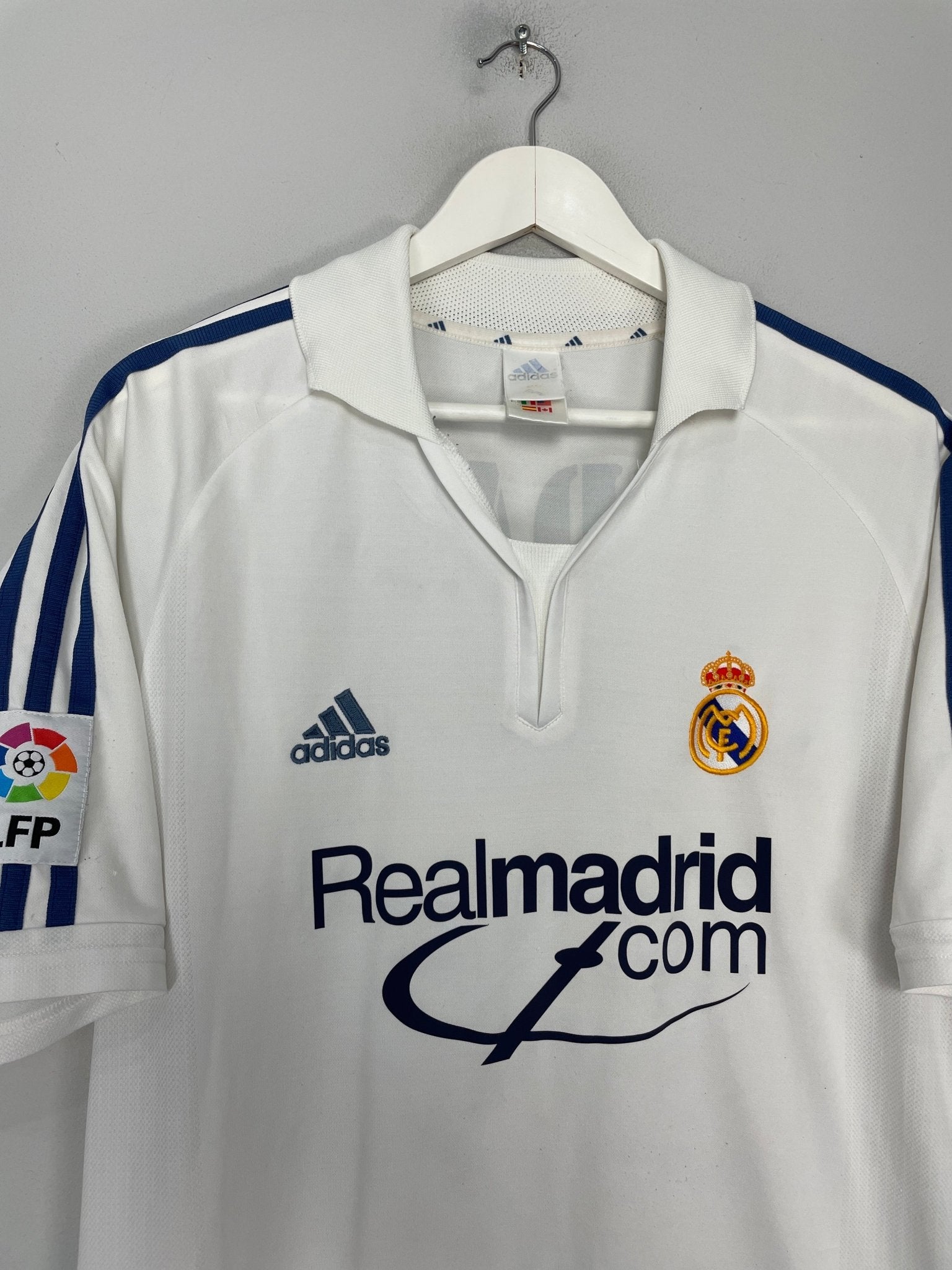 Shop 2001/02 REAL MADRID ZIDANE #5 HOME SHIRT (L) ADIDAS, classic football shirts, vintage football shirts & retro soccer jerseys at Cult Kits
