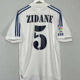 Shop 2001/02 REAL MADRID ZIDANE #5 HOME SHIRT (L) ADIDAS, classic football shirts, vintage football shirts & retro soccer jerseys at Cult Kits