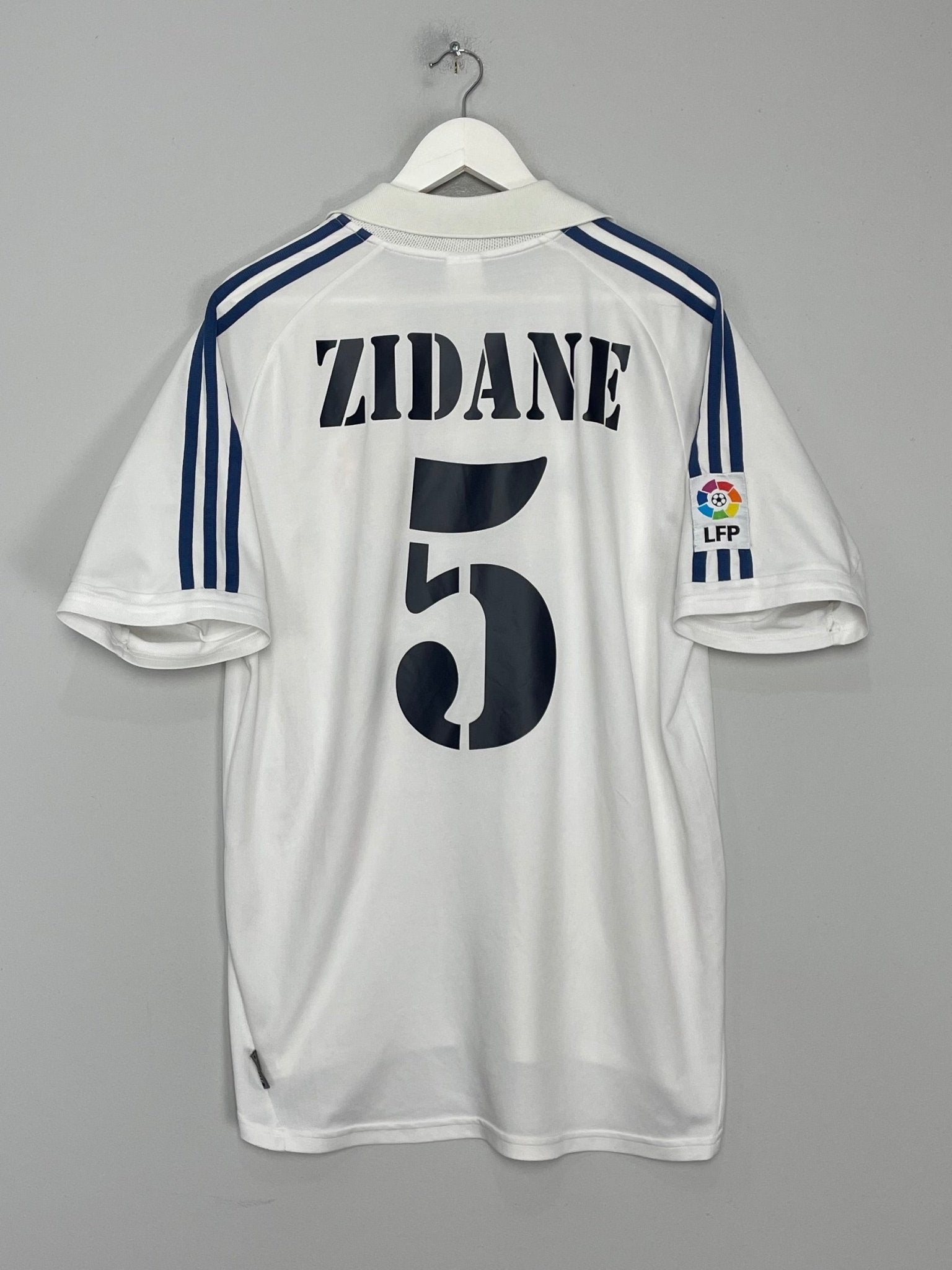 Shop 2001/02 REAL MADRID ZIDANE #5 HOME SHIRT (L) ADIDAS, classic football shirts, vintage football shirts & retro soccer jerseys at Cult Kits