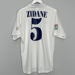 Shop 2001/02 REAL MADRID ZIDANE #5 HOME SHIRT (M) ADIDAS, classic football shirts, vintage football shirts & retro soccer jerseys at Cult Kits