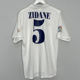 Shop 2001/02 REAL MADRID ZIDANE #5 HOME SHIRT (M) ADIDAS, classic football shirts, vintage football shirts & retro soccer jerseys at Cult Kits