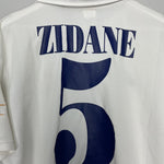 Shop 2001/02 REAL MADRID ZIDANE #5 HOME SHIRT (M) ADIDAS, classic football shirts, vintage football shirts & retro soccer jerseys at Cult Kits