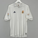 Shop 2001/02 REAL MADRID ZIDANE #5 HOME SHIRT (M) ADIDAS, classic football shirts, vintage football shirts & retro soccer jerseys at Cult Kits