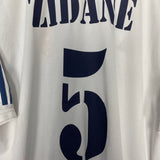 Shop 2001/02 REAL MADRID ZIDANE #5 HOME SHIRT (XL) ADIDAS, classic football shirts, vintage football shirts & retro soccer jerseys at Cult Kits