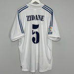 Shop 2001/02 REAL MADRID ZIDANE #5 HOME SHIRT (XL) ADIDAS, classic football shirts, vintage football shirts & retro soccer jerseys at Cult Kits
