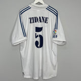 Shop 2001/02 REAL MADRID ZIDANE #5 HOME SHIRT (XL) ADIDAS, classic football shirts, vintage football shirts & retro soccer jerseys at Cult Kits