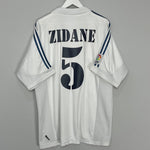 Shop 2001/02 REAL MADRID ZIDANE #5 HOME SHIRT (XL) ADIDAS, classic football shirts, vintage football shirts & retro soccer jerseys at Cult Kits