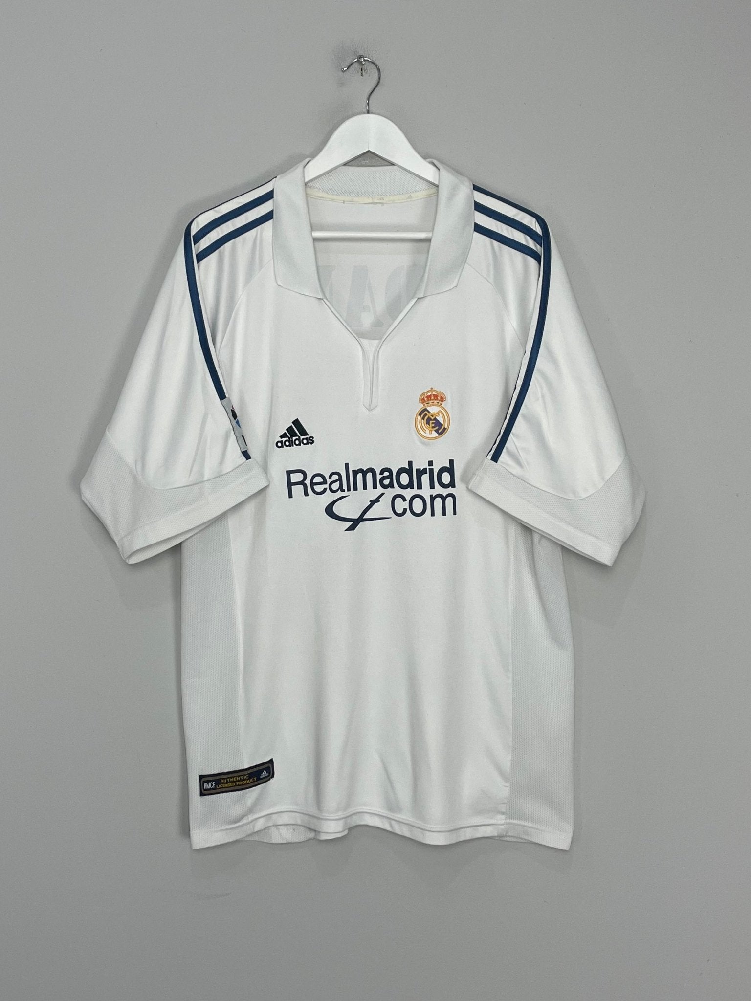 Shop 2001/02 REAL MADRID ZIDANE #5 HOME SHIRT (XL) ADIDAS, classic football shirts, vintage football shirts & retro soccer jerseys at Cult Kits