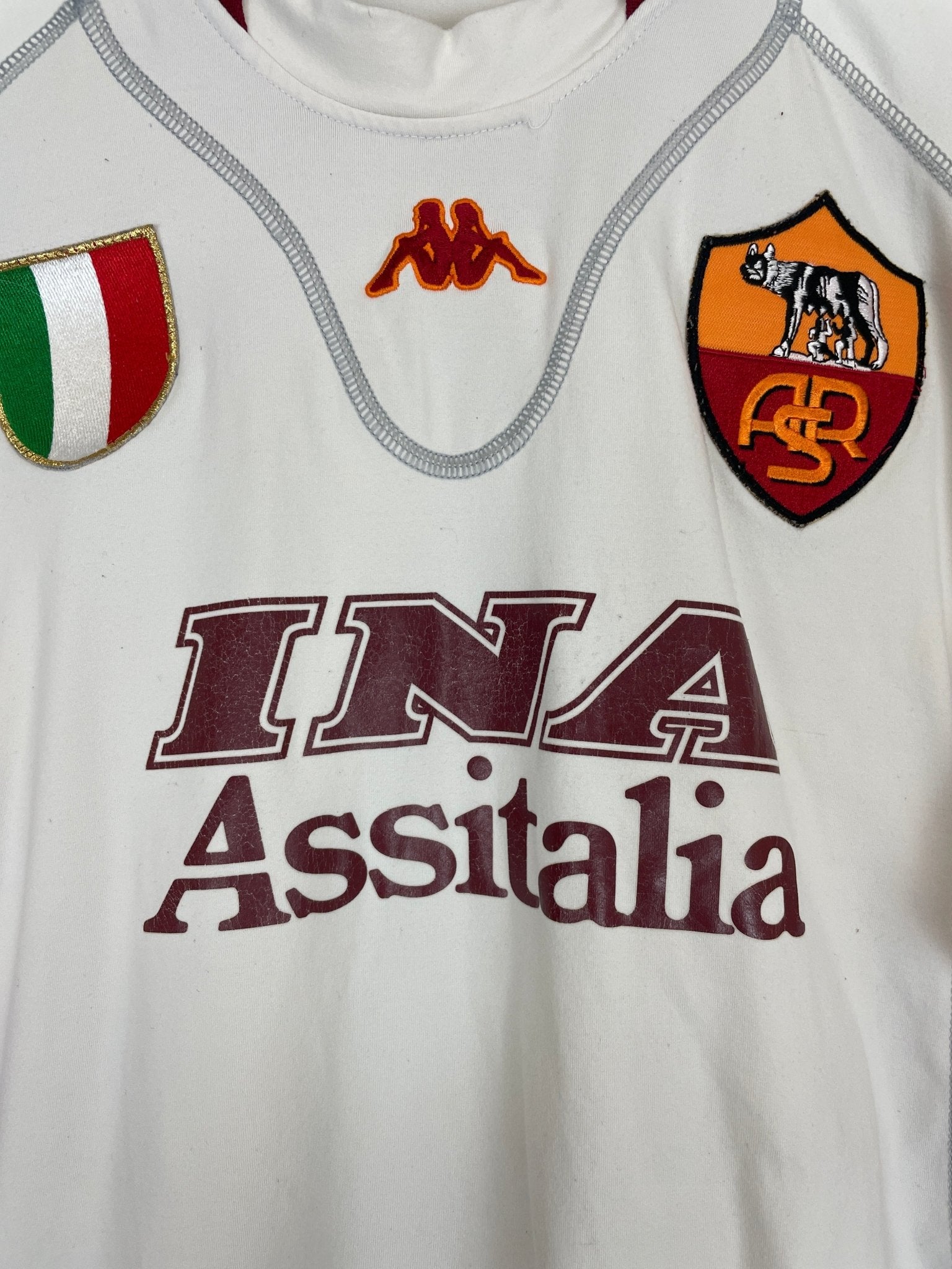 Shop 2001/02 ROMA BATISTUTA #20 AWAY SHIRT (L) KAPPA, classic football shirts, vintage football shirts & retro soccer jerseys at Cult Kits