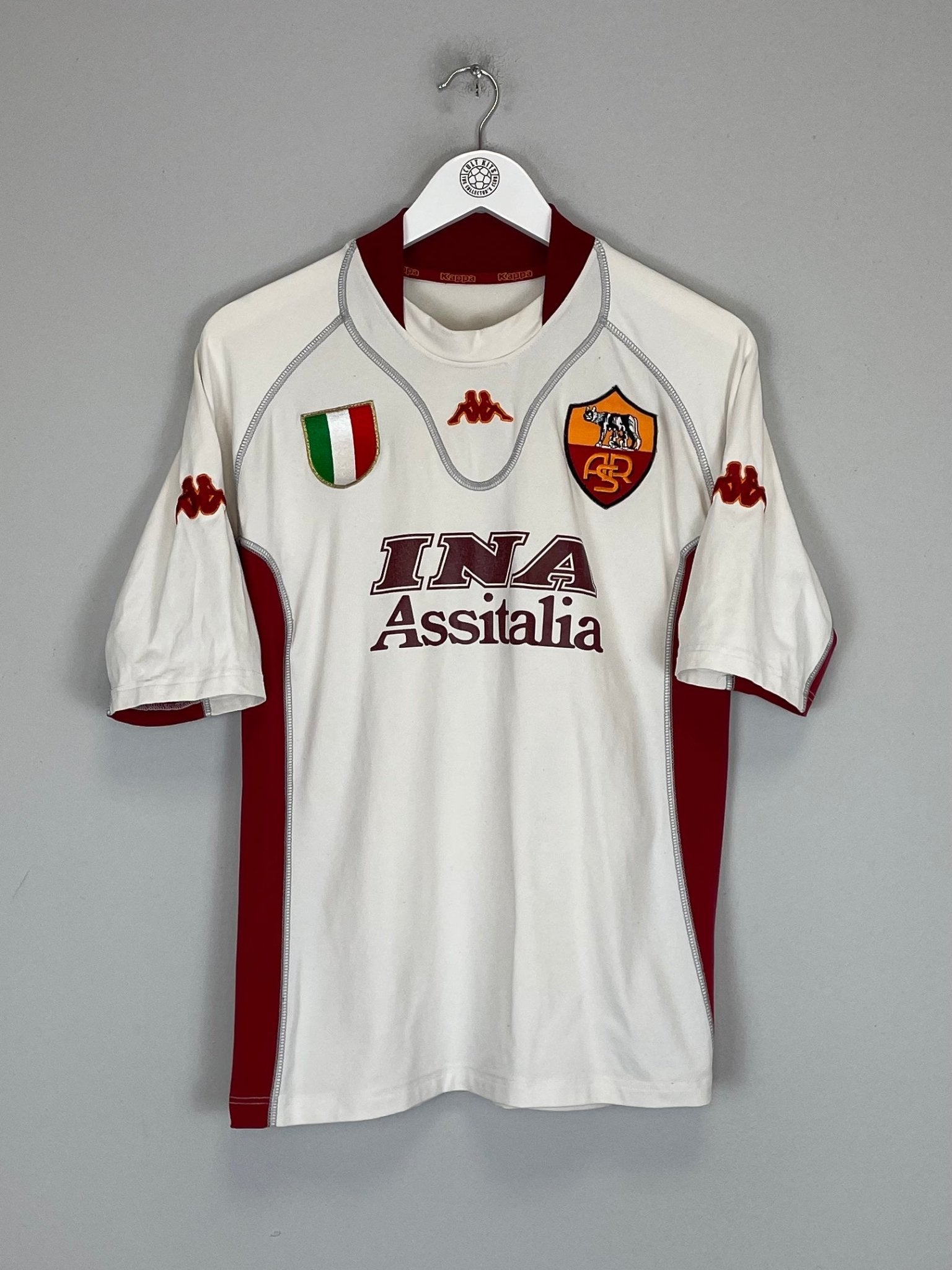 Shop 2001/02 ROMA BATISTUTA #20 AWAY SHIRT (L) KAPPA, classic football shirts, vintage football shirts & retro soccer jerseys at Cult Kits