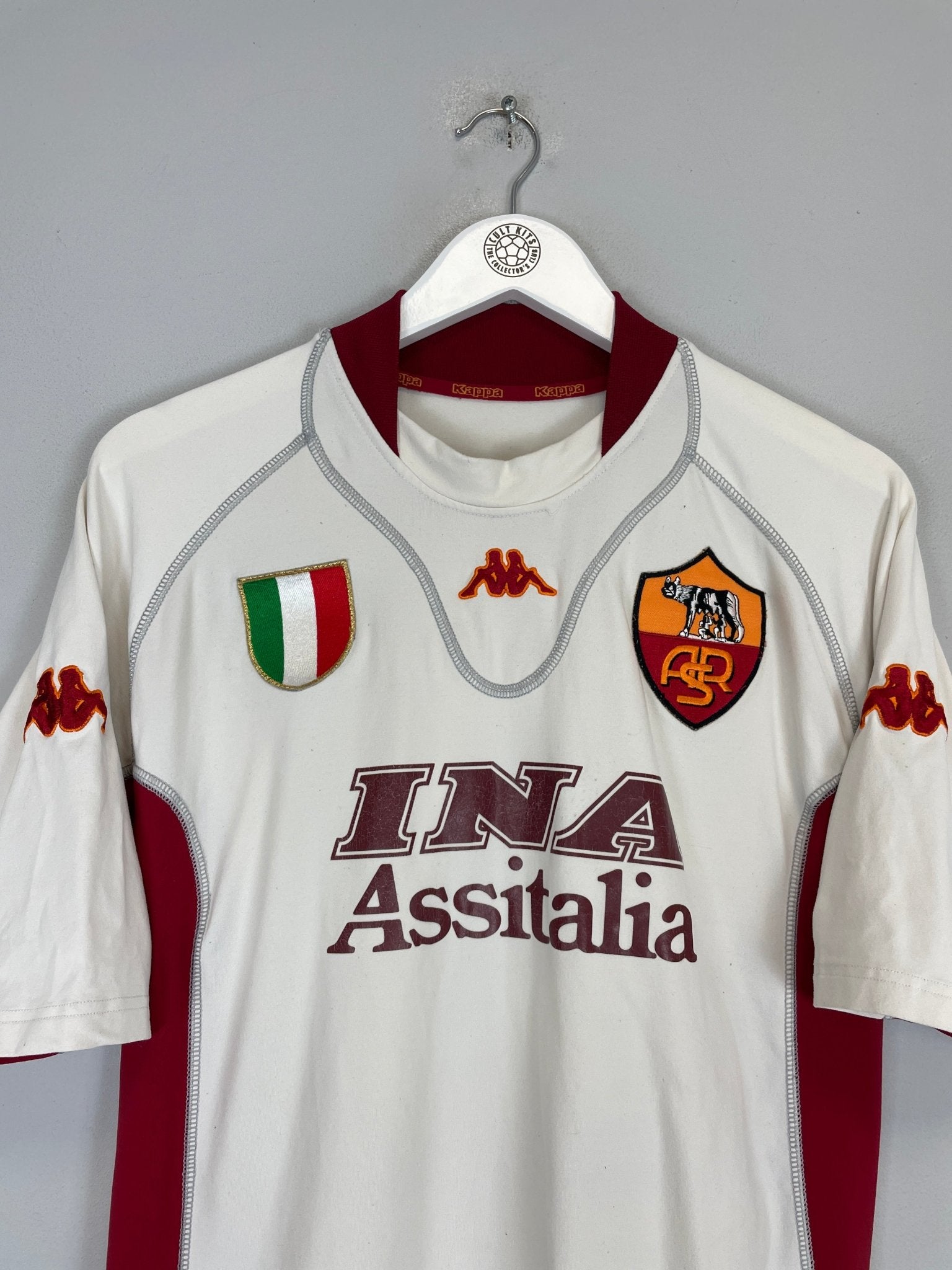 Shop 2001/02 ROMA BATISTUTA #20 AWAY SHIRT (L) KAPPA, classic football shirts, vintage football shirts & retro soccer jerseys at Cult Kits