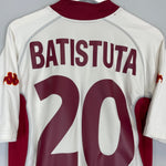 Shop 2001/02 ROMA BATISTUTA #20 AWAY SHIRT (L) KAPPA, classic football shirts, vintage football shirts & retro soccer jerseys at Cult Kits