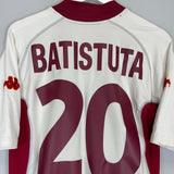 Shop 2001/02 ROMA BATISTUTA #20 AWAY SHIRT (L) KAPPA, classic football shirts, vintage football shirts & retro soccer jerseys at Cult Kits