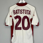 Shop 2001/02 ROMA BATISTUTA #20 AWAY SHIRT (L) KAPPA, classic football shirts, vintage football shirts & retro soccer jerseys at Cult Kits