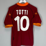 2001/02 ROMA TOTTI 10 HOME SHIRT (L) KAPPA - Cult Kits - Large - Buy Vintage Football Shirts, Authentic Retro Football Shirts For Sale, Classic Football Shirts & Soccer Jersey