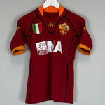 Shop 2001/02 ROMA TOTTI #10 HOME SHIRT (S) KAPPA, classic football shirts, vintage football shirts & retro soccer jerseys at Cult Kits