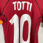 Shop 2001/02 ROMA TOTTI #10 HOME SHIRT (S) KAPPA, classic football shirts, vintage football shirts & retro soccer jerseys at Cult Kits