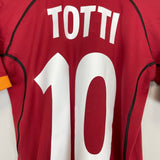 Shop 2001/02 ROMA TOTTI #10 HOME SHIRT (S) KAPPA, classic football shirts, vintage football shirts & retro soccer jerseys at Cult Kits