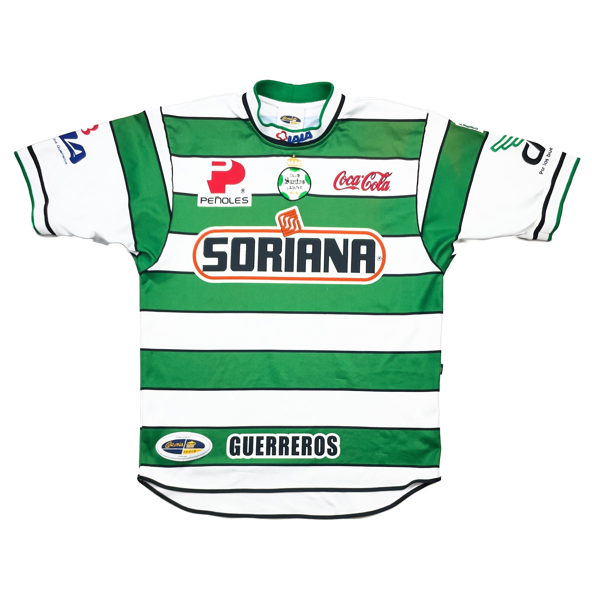Buy 2001/02 Santos Laguna Home Shirt (L) Corona Sport ~ Free worldwide shipping available ~ Authentic Vintage Football Shirts from Cult Kits