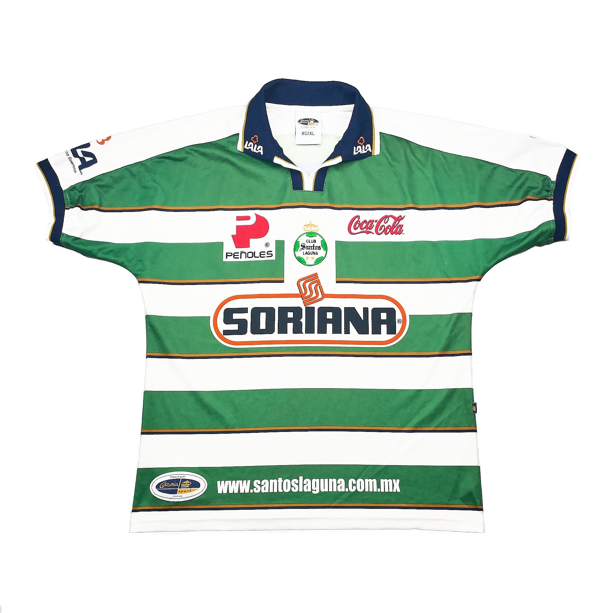 Buy 2001/02 Santos Laguna Home Shirt (XL) Corona Sport ~ Free worldwide shipping available ~ Authentic Vintage Football Shirts from Cult Kits