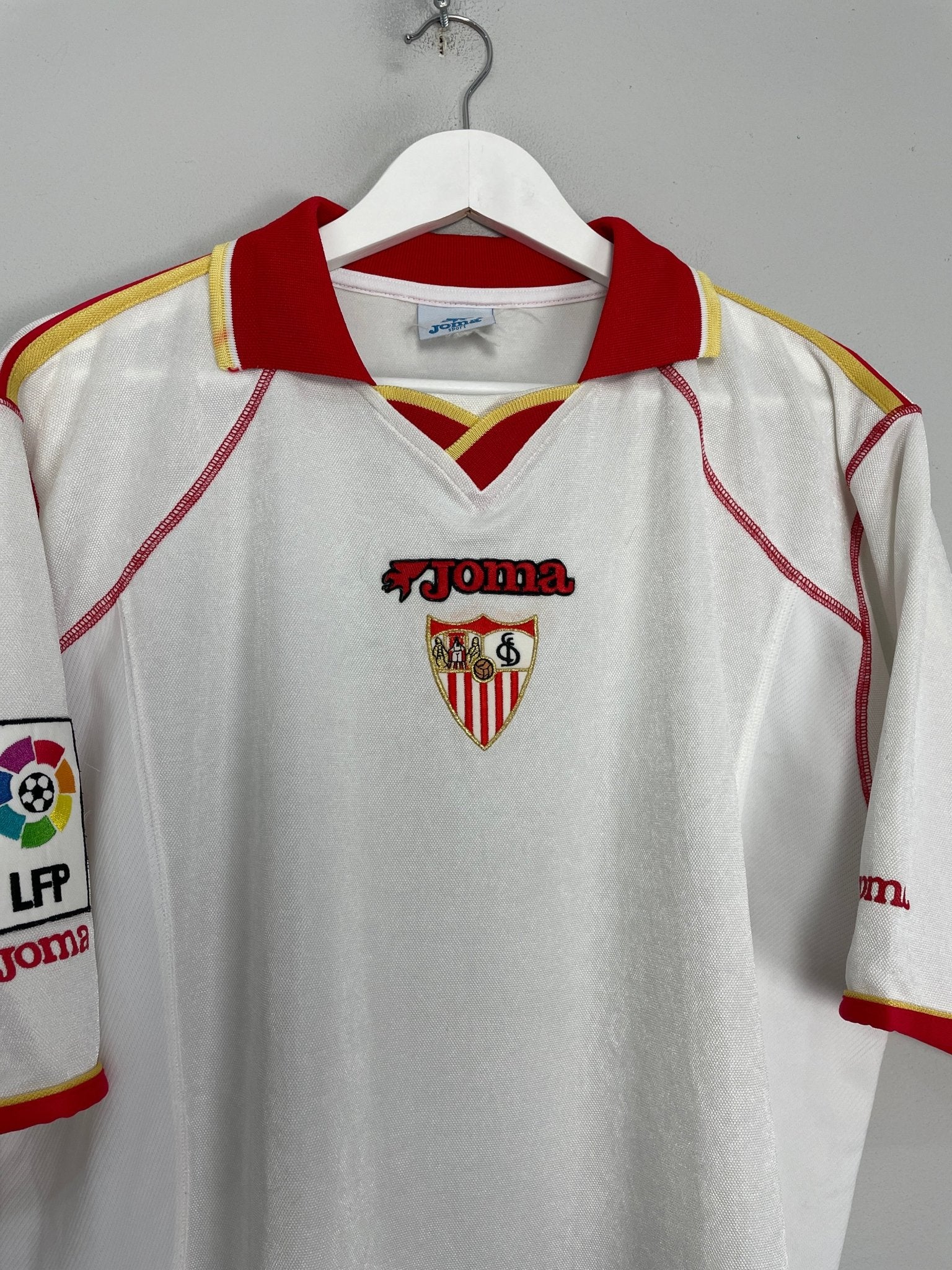 Shop 2001/02 SEVILLA HOME SHIRT (L) JOMA, classic football shirts, vintage football shirts & retro soccer jerseys at Cult Kits