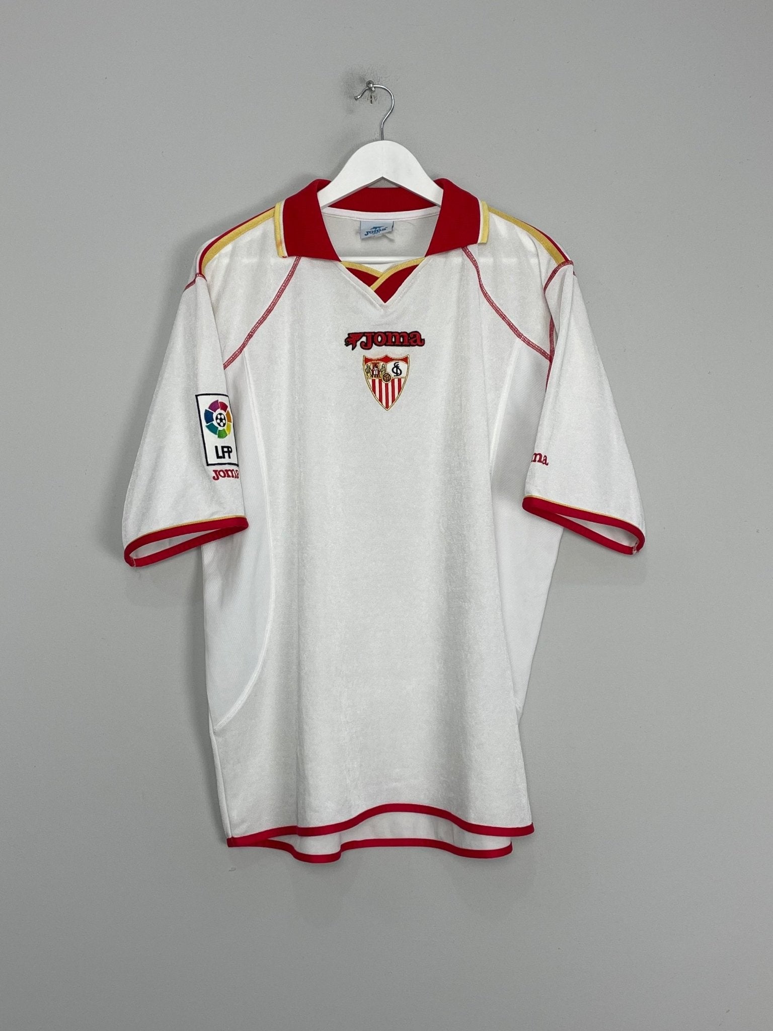 Shop 2001/02 SEVILLA HOME SHIRT (L) JOMA, classic football shirts, vintage football shirts & retro soccer jerseys at Cult Kits