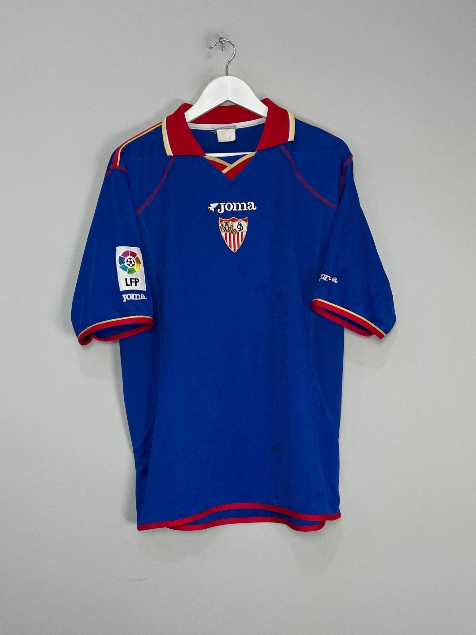 Shop 2001/02 SEVILLA THIRD SHIRT (XL) JOMA, classic football shirts, vintage football shirts & retro soccer jerseys at Cult Kits
