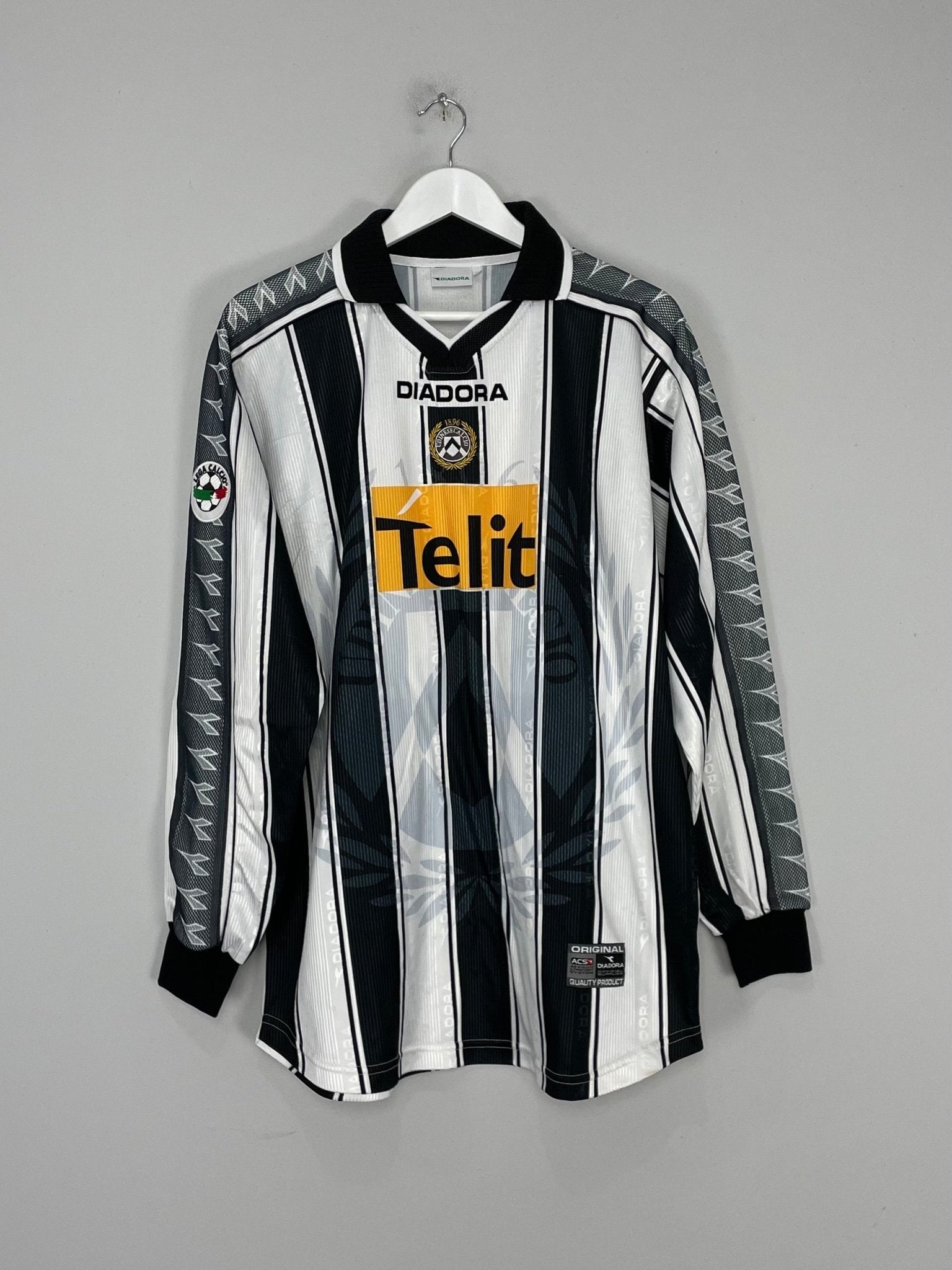 Shop 2001/02 UDINESE JORGENSEN #19 L/S *MATCH ISSUE* HOME SHIRT (XL) DIADORA, classic football shirts, vintage football shirts & retro soccer jerseys at Cult Kits