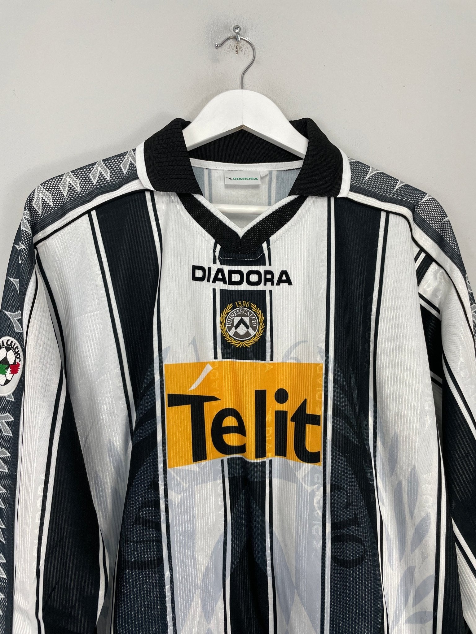 Shop 2001/02 UDINESE JORGENSEN #19 L/S *MATCH ISSUE* HOME SHIRT (XL) DIADORA, classic football shirts, vintage football shirts & retro soccer jerseys at Cult Kits