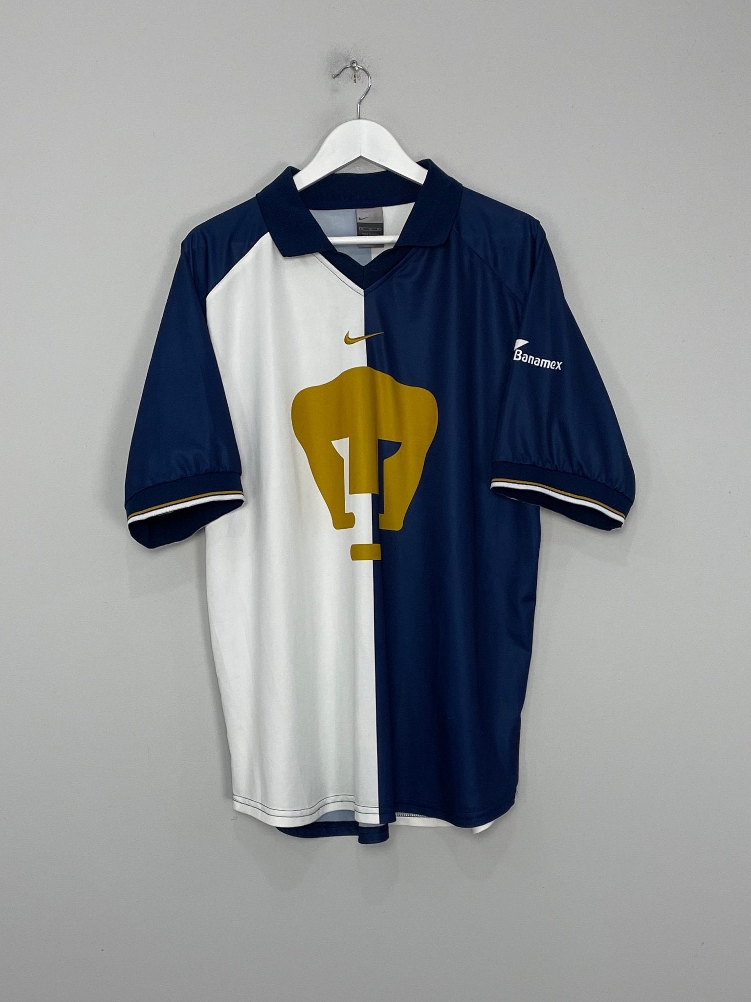 Shop 2001/02 UNAM PUMAS AWAY SHIRT (XL) NIKE, classic football shirts, vintage football shirts & retro soccer jerseys at Cult Kits