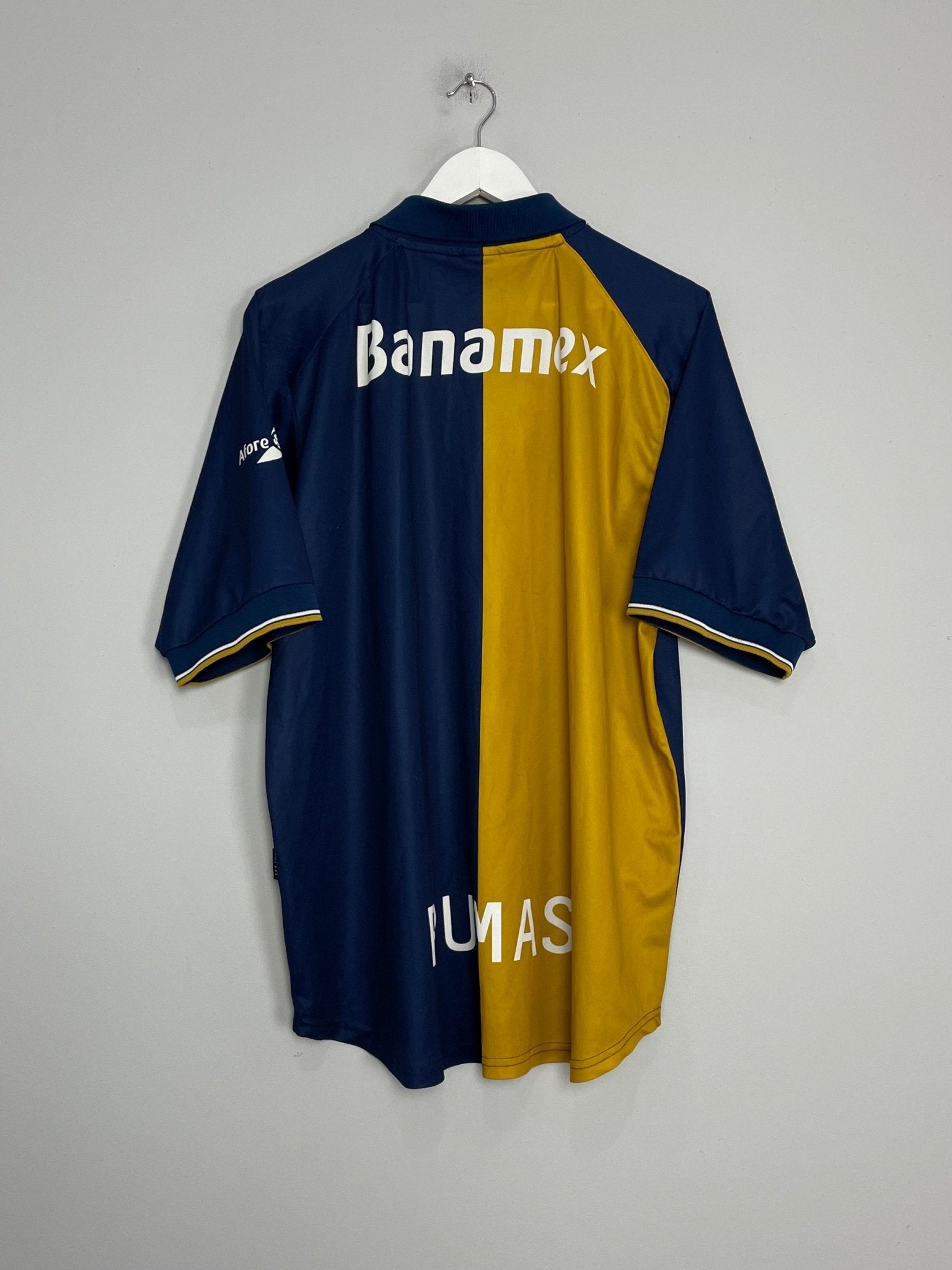 Shop 2001/02 UNAM PUMAS HOME SHIRT (XL) NIKE, classic football shirts, vintage football shirts & retro soccer jerseys at Cult Kits