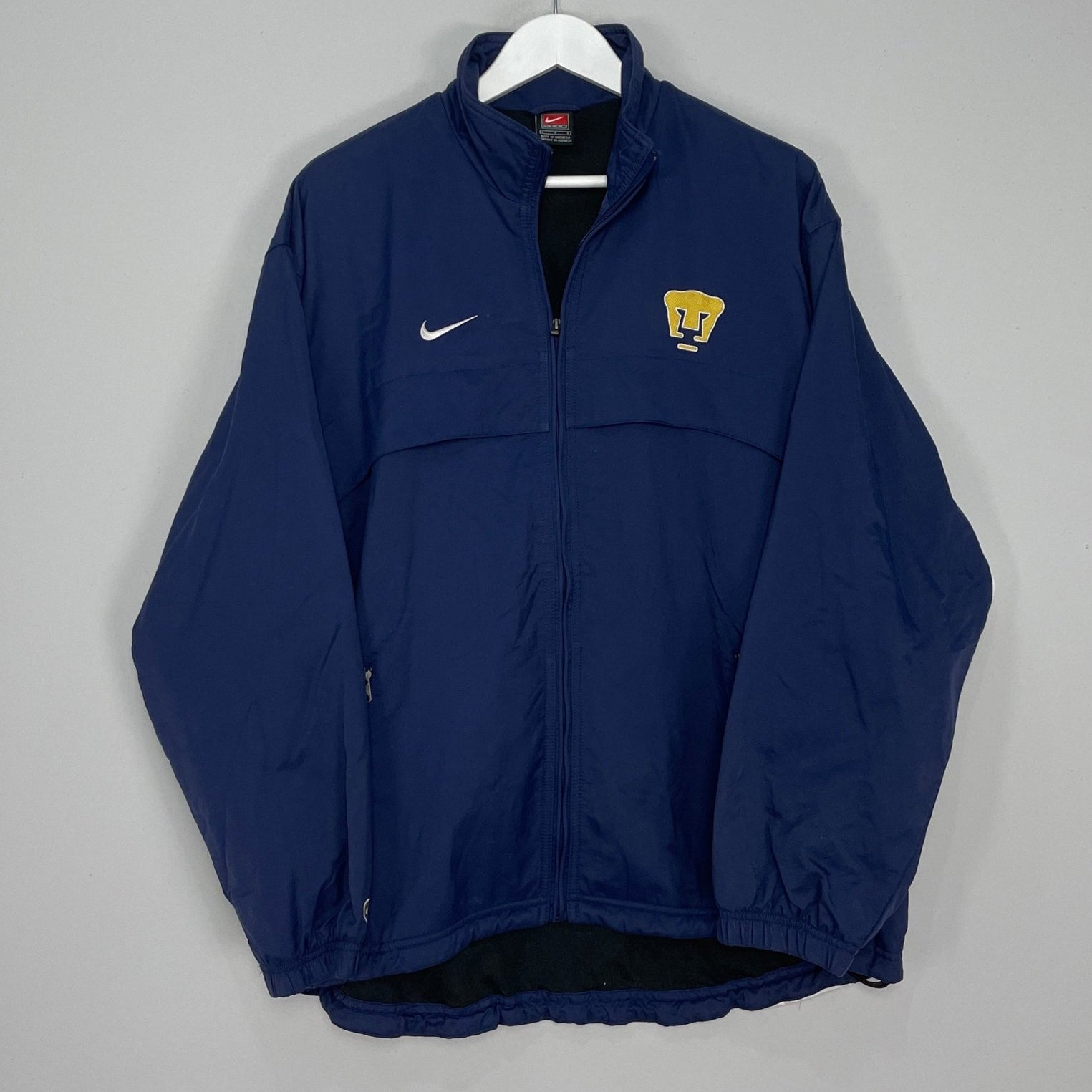 Shop 2001/02 UNAM PUMAS TRACK JACKET (L) NIKE, classic football shirts, vintage football shirts & retro soccer jerseys at Cult Kits