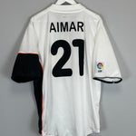 Shop 2001/02 VALENCIA AIMAR #21 *BNWT* HOME SHIRT (XL) NIKE, classic football shirts, vintage football shirts & retro soccer jerseys at Cult Kits