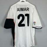 Shop 2001/02 VALENCIA AIMAR #21 *BNWT* HOME SHIRT (XL) NIKE, classic football shirts, vintage football shirts & retro soccer jerseys at Cult Kits