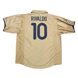 Buy 2001/03 Barcelona Rivaldo 10 C/L Away Shirt (XL) Nike ~ Free worldwide shipping available ~ Authentic Vintage Football Shirts from Cult Kits