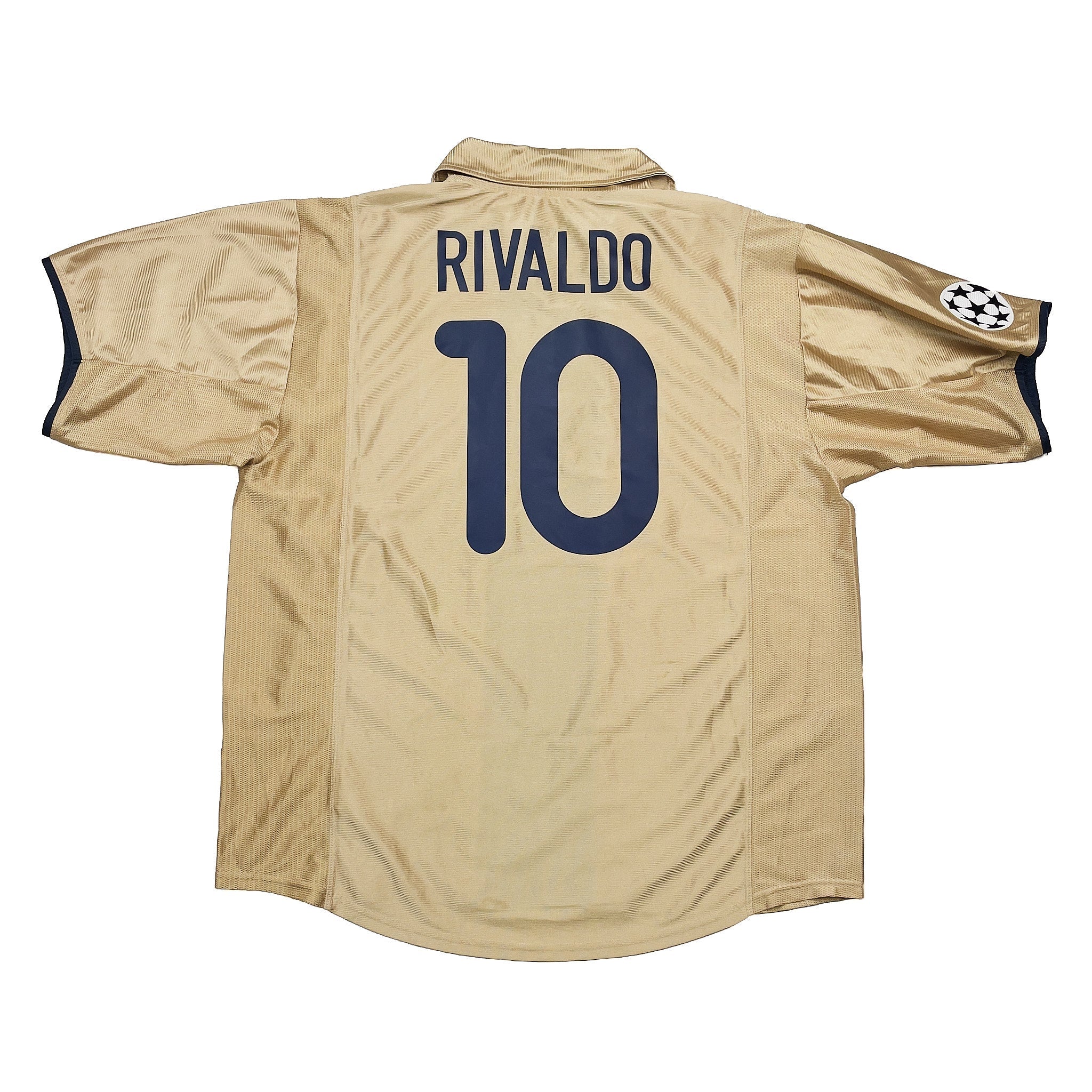 Buy 2001/03 Barcelona Rivaldo 10 C/L Away Shirt (XL) Nike ~ Free worldwide shipping available ~ Authentic Vintage Football Shirts from Cult Kits