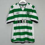 Shop 2001/03 CELTIC LARSSON #7 HOME SHIRT (L) UMBRO, classic football shirts, vintage football shirts & retro soccer jerseys at Cult Kits