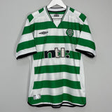 Shop 2001/03 CELTIC LARSSON #7 HOME SHIRT (L) UMBRO, classic football shirts, vintage football shirts & retro soccer jerseys at Cult Kits