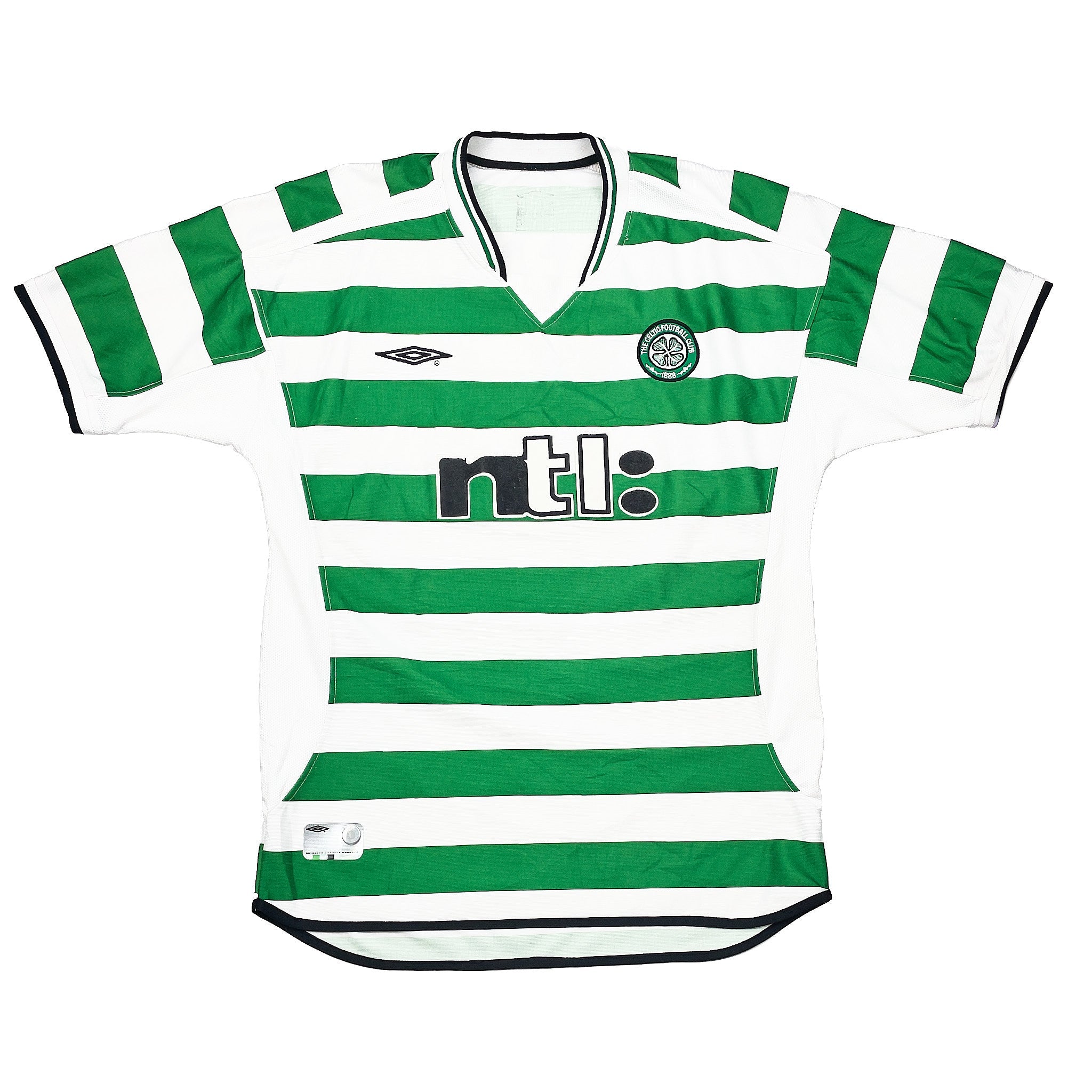 Buy 2001/03 CELTIC LARSSON 7 HOME SHIRT (L) UMBRO ~ Free worldwide shipping available ~ Authentic Vintage Football Shirts from Cult Kits
