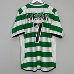 Shop 2001/03 CELTIC LARSSON #7 HOME SHIRT (L) UMBRO, classic football shirts, vintage football shirts & retro soccer jerseys at Cult Kits