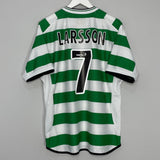 Shop 2001/03 CELTIC LARSSON #7 HOME SHIRT (L) UMBRO, classic football shirts, vintage football shirts & retro soccer jerseys at Cult Kits