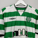 Shop 2001/03 CELTIC LARSSON #7 HOME SHIRT (L) UMBRO, classic football shirts, vintage football shirts & retro soccer jerseys at Cult Kits