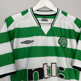 Shop 2001/03 CELTIC LARSSON #7 HOME SHIRT (L) UMBRO, classic football shirts, vintage football shirts & retro soccer jerseys at Cult Kits
