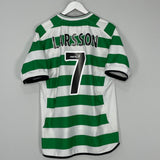 Shop 2001/03 CELTIC LARSSON #7 HOME SHIRT (L) UMBRO, classic football shirts, vintage football shirts & retro soccer jerseys at Cult Kits