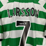 Shop 2001/03 CELTIC LARSSON #7 HOME SHIRT (L) UMBRO, classic football shirts, vintage football shirts & retro soccer jerseys at Cult Kits