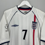 Shop 2001/03 ENGLAND BECKHAM #7 HOME SHIRT (L) UMBRO, classic football shirts, vintage football shirts & retro soccer jerseys at Cult Kits
