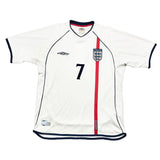 Buy 2001/03 England Beckham 7 Home Shirt (L) Umbro ~ Free worldwide shipping ~ Authentic Vintage Football Shirts from Cult Kits